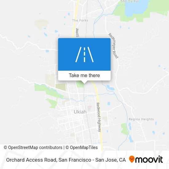 Orchard Access Road map