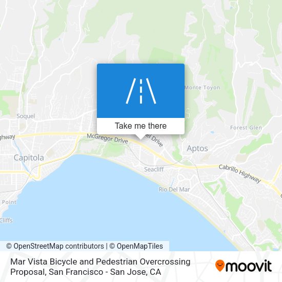 Mar Vista Bicycle and Pedestrian Overcrossing Proposal map