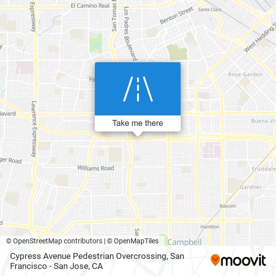 Mapa de Cypress Avenue Pedestrian Overcrossing