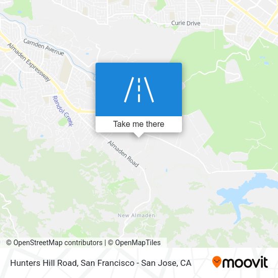 Hunters Hill Road map