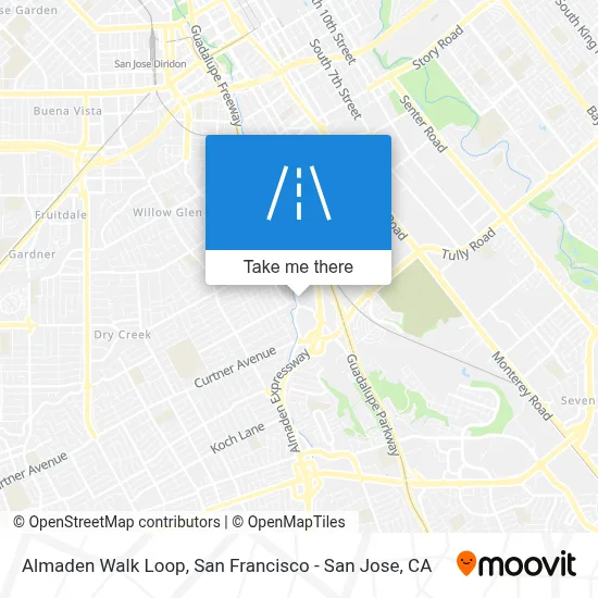 Almaden Walk Loop map