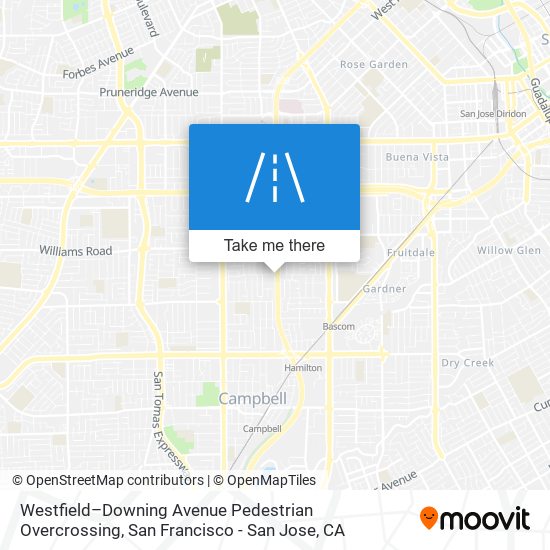 Mapa de Westfield–Downing Avenue Pedestrian Overcrossing