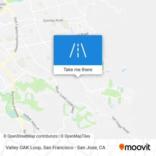 Valley OAK Loop map