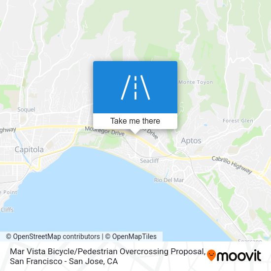 Mar Vista Bicycle / Pedestrian Overcrossing Proposal map