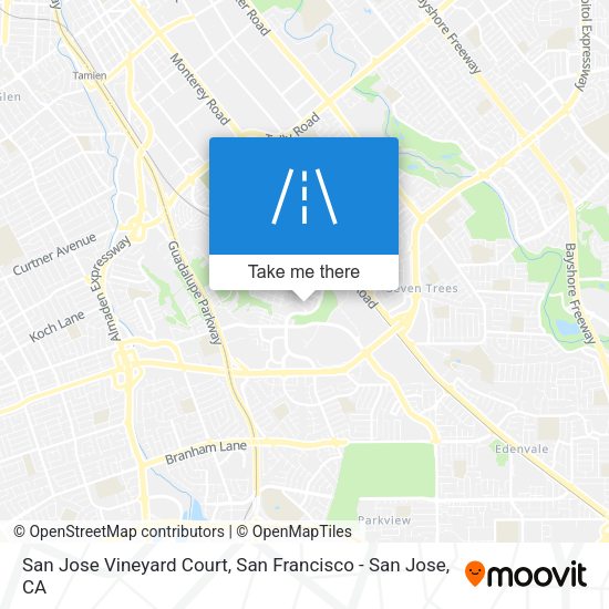 San Jose Vineyard Court map