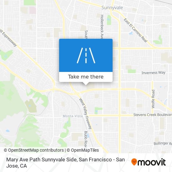 Mapa de Mary Ave Path Sunnyvale Side