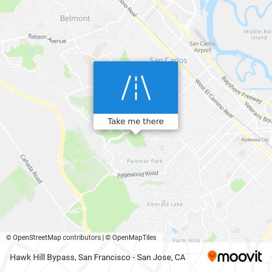 Hawk Hill Bypass map