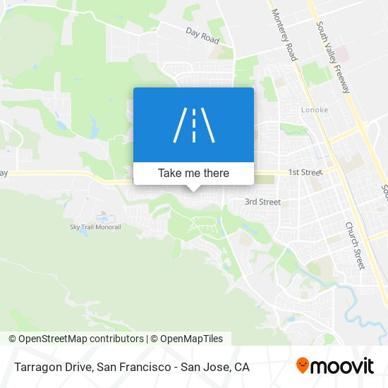 Tarragon Drive map