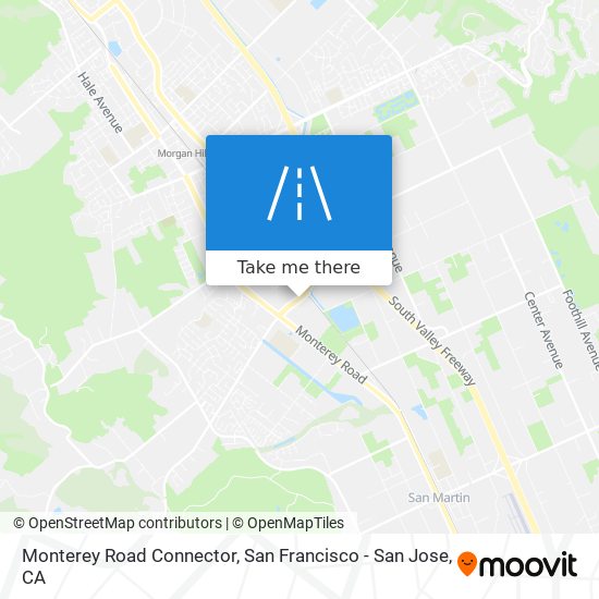 Mapa de Monterey Road Connector