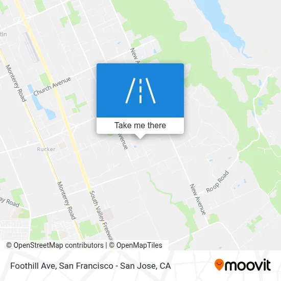 Foothill Ave map