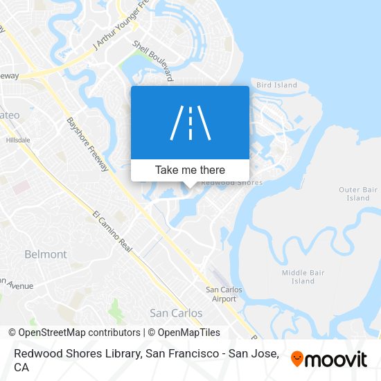Redwood Shores Library map