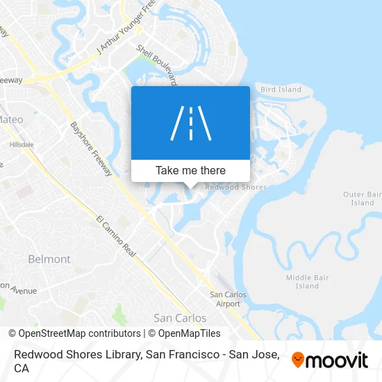 Redwood Shores Library map