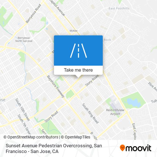 Sunset Avenue Pedestrian Overcrossing map