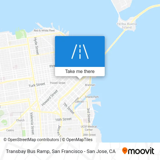 Transbay Bus Ramp map