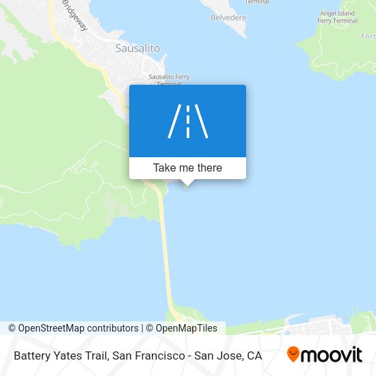 Battery Yates Trail map