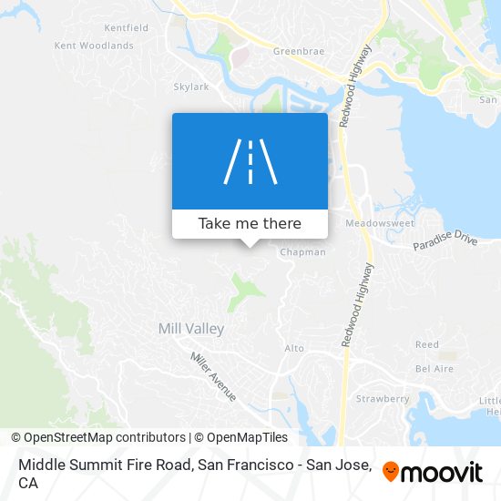 Mapa de Middle Summit Fire Road