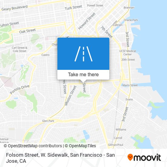 Mapa de Folsom Street, W. Sidewalk