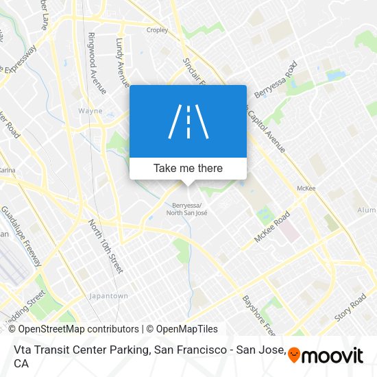 Vta Transit Center Parking map