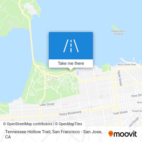Mapa de Tennessee Hollow Trail