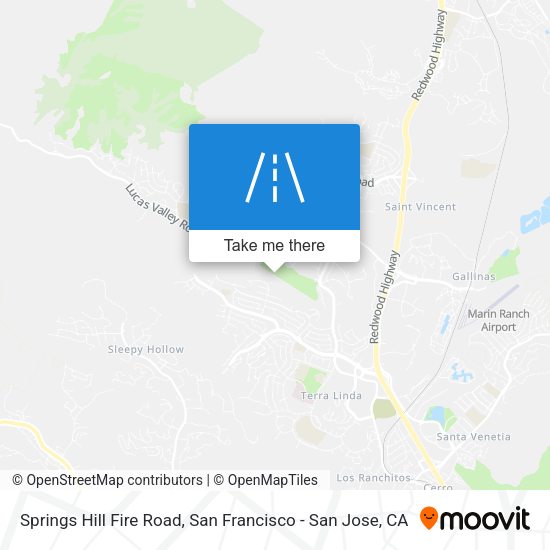 Springs Hill Fire Road map