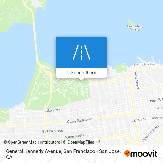 Mapa de General Kennedy Avenue