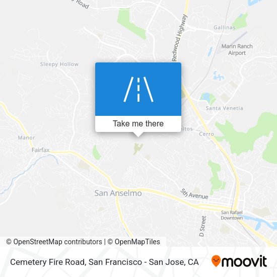 Cemetery Fire Road map
