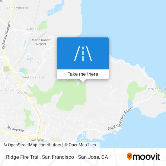 Ridge Fire Trail map