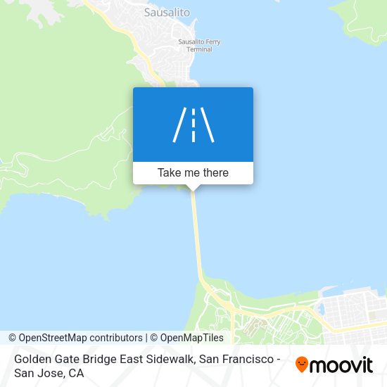 Golden Gate Bridge East Sidewalk map