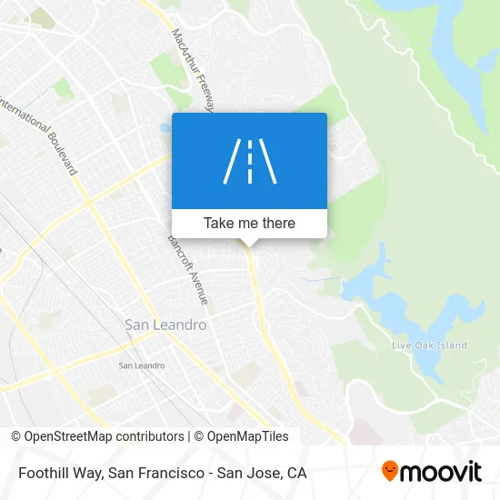 Foothill Way map