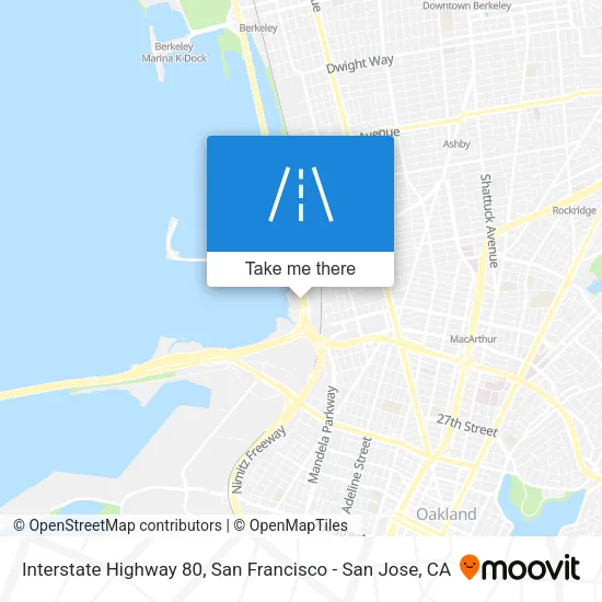 Interstate Highway 80 map