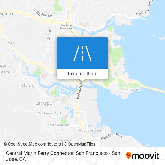 Mapa de Central Marin Ferry Connector