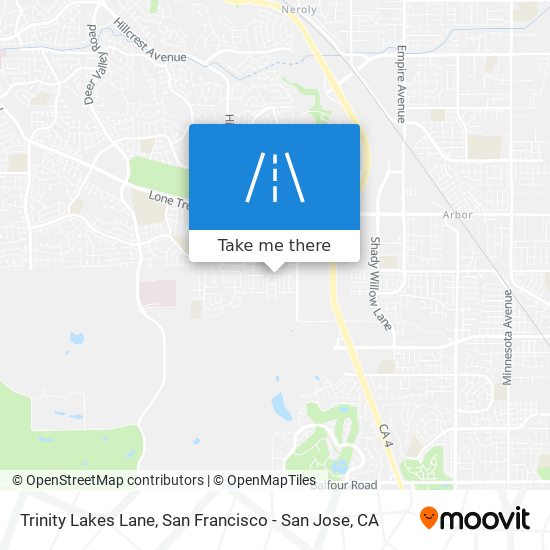 Trinity Lakes Lane map