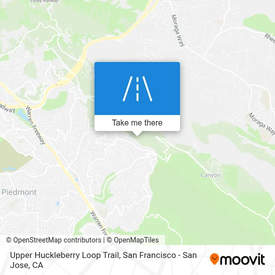 Upper Huckleberry Loop Trail map