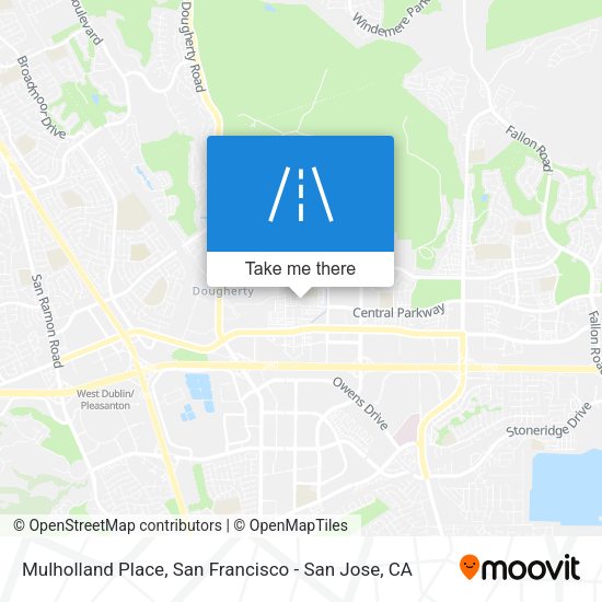 Mapa de Mulholland Place
