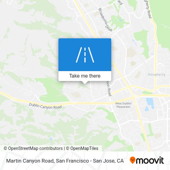 Martin Canyon Road map