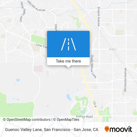 Guenoc Valley Lane map