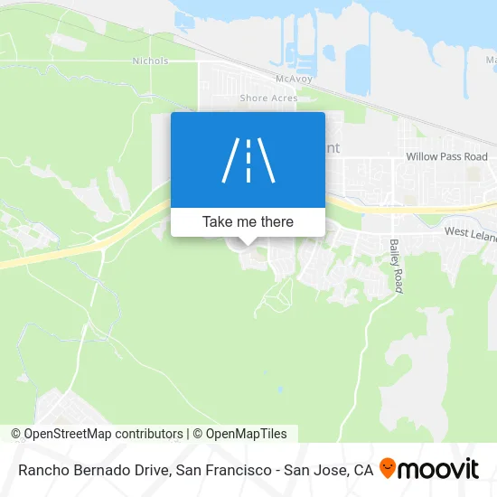 Rancho Bernado Drive map
