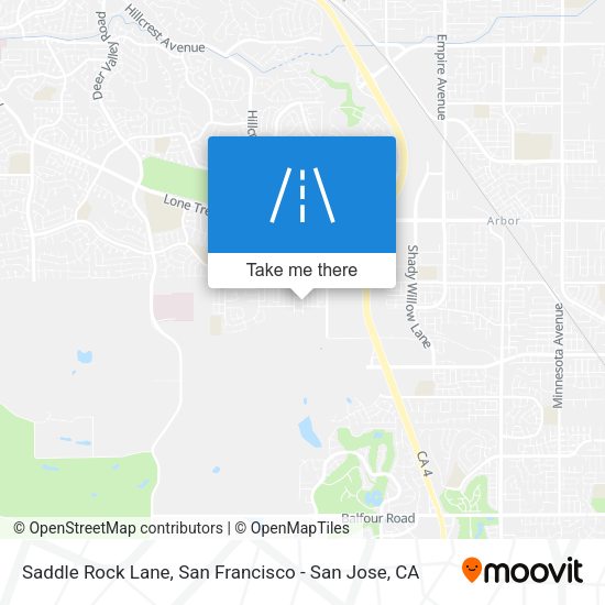 Mapa de Saddle Rock Lane