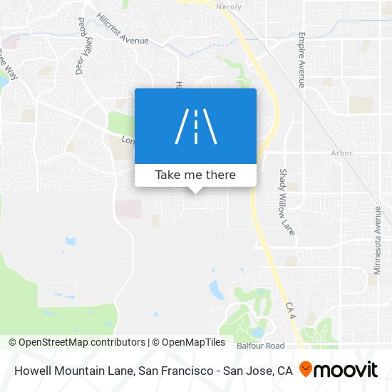 Howell Mountain Lane map