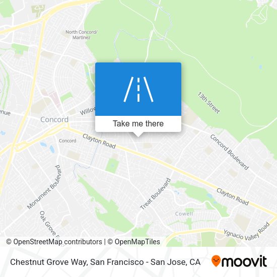 Mapa de Chestnut Grove Way