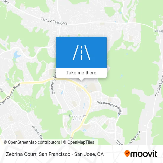 Zebrina Court map