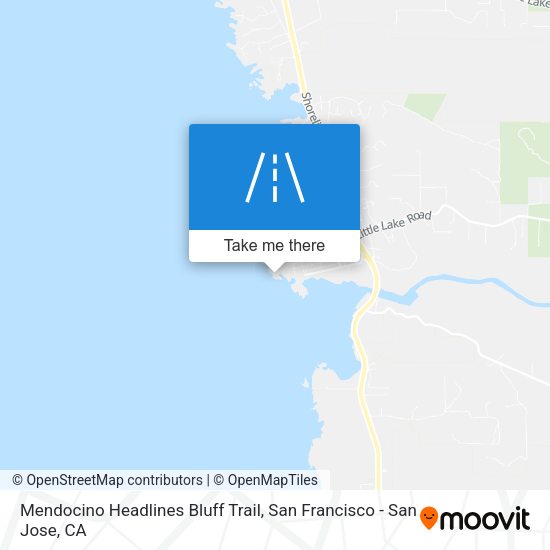 Mendocino Headlines Bluff Trail map
