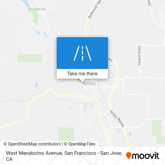 West Mendocino Avenue map