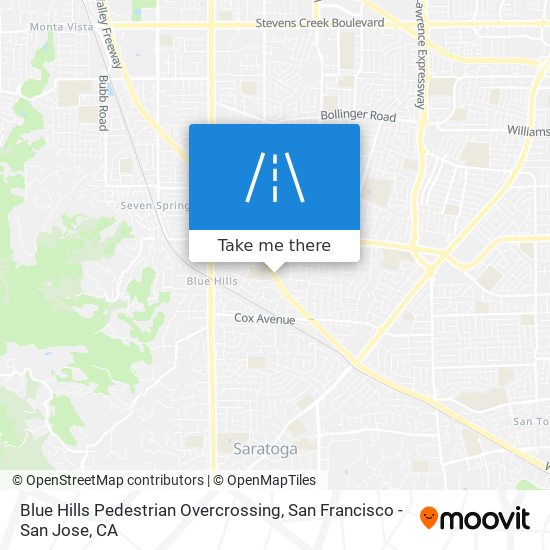 Mapa de Blue Hills Pedestrian Overcrossing