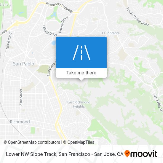 Lower NW Slope Track map
