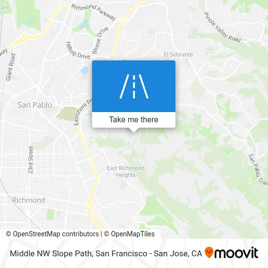 Middle NW Slope Path map