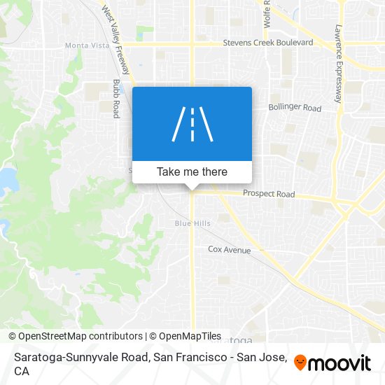 Mapa de Saratoga-Sunnyvale Road