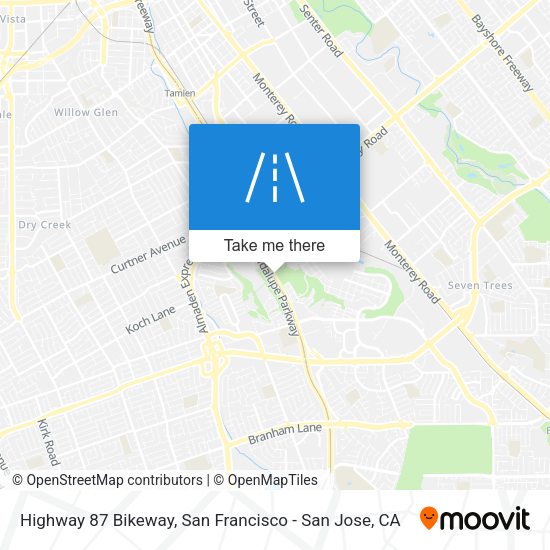 Highway 87 Bikeway map