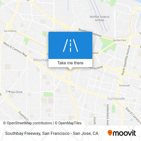 Mapa de Southbay Freeway