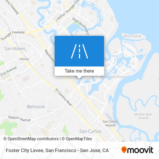 Mapa de Foster City Levee